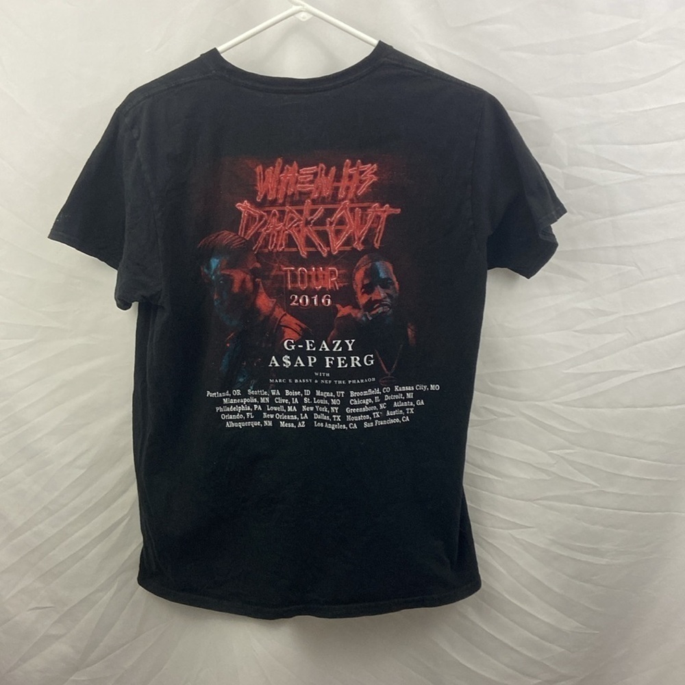 G-eazy - Men's When Its Dark Out World Tour Tee 2016 Concert A$SP Ferg - Picture 7 of 8